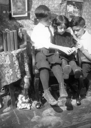 Three children from the Confino family, one of the families that lived at 97 Orchard Street, now the Tenement Museum. Three children from the Confino family, one of the families that lived at 97 Orchard Street, now the Tenement Museum.