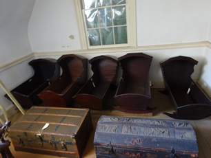Wall of cradles. Wall of cradles.