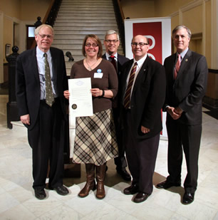 Earle Shettleworth, State Historian Raney Bench, MAM Board President Dan Secretary of State Matthew Dunlap State Representative Erik Jorgensen