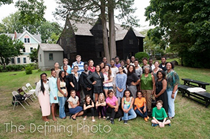 Students and staff, Writer's Block Ink at Hempsted Houses